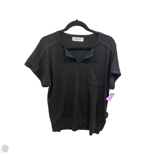 Top Short Sleeve Basic By Impressions In Black, Size: S