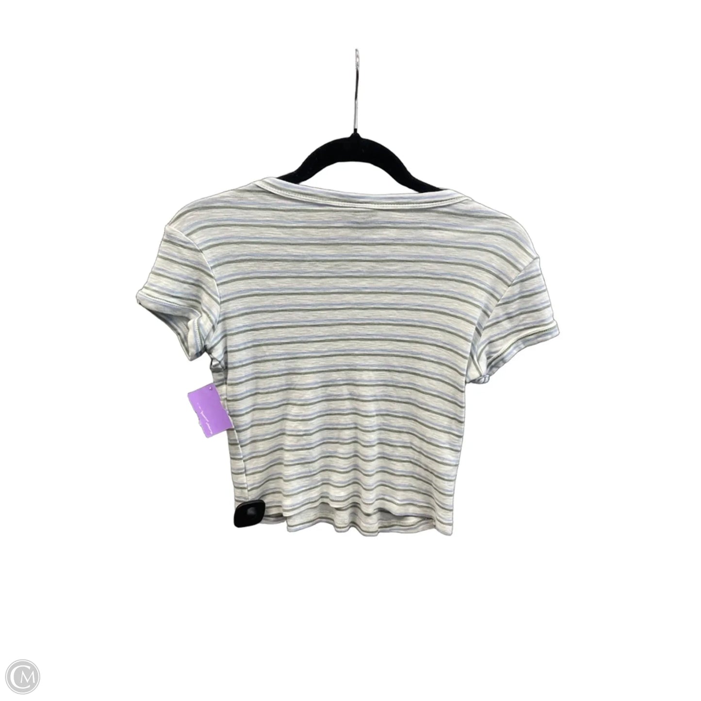 Top Short Sleeve By Wild Fable In Striped Pattern, Size: M