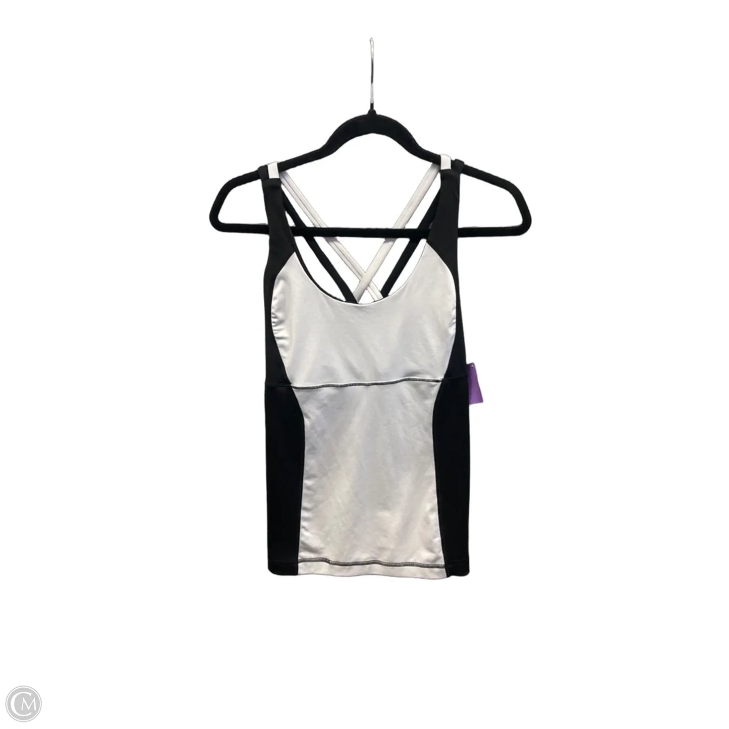 Athletic Tank Top By 90 Degrees By Reflex In Black & White, Size: L