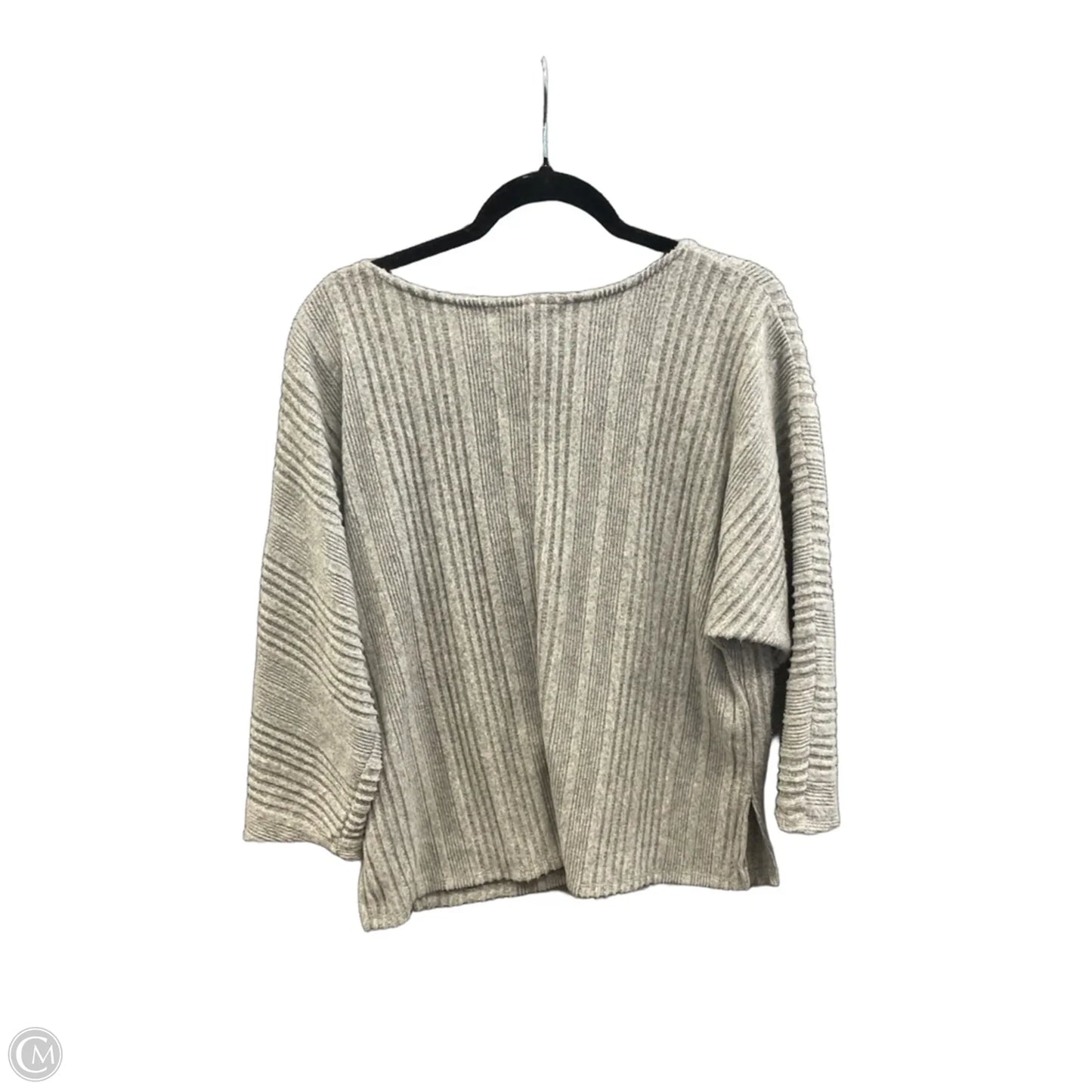 Top 3/4 Sleeve By Clothes Mentor In Grey, Size: 1x