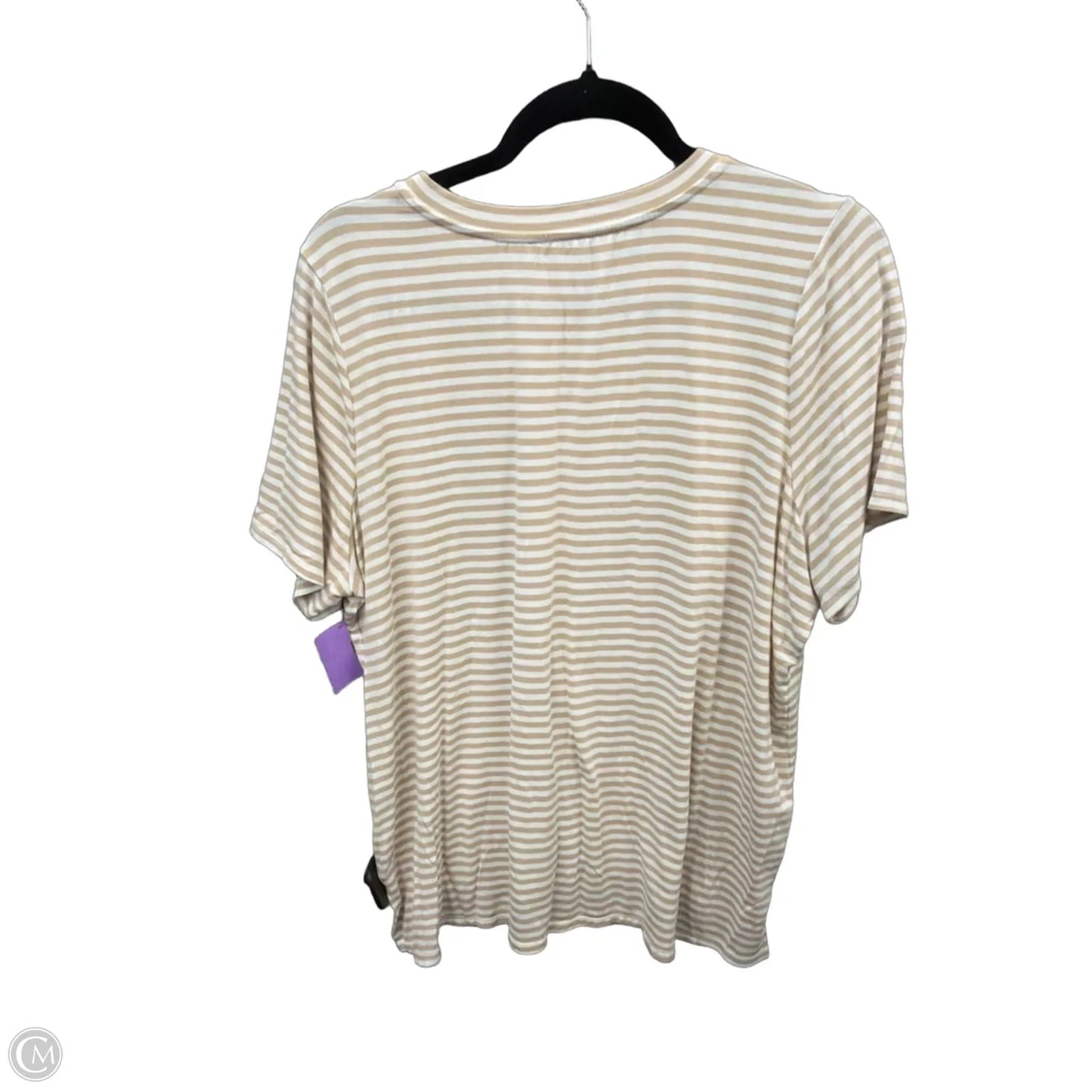 Tunic Short Sleeve By Vince Camuto In Striped Pattern, Size: 1x