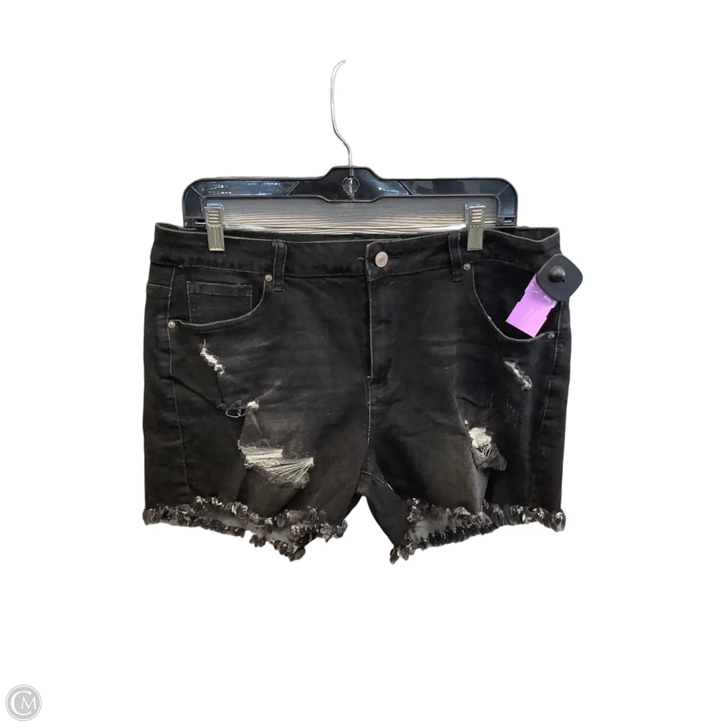 Shorts By Clothes Mentor In Black Denim, Size: 14