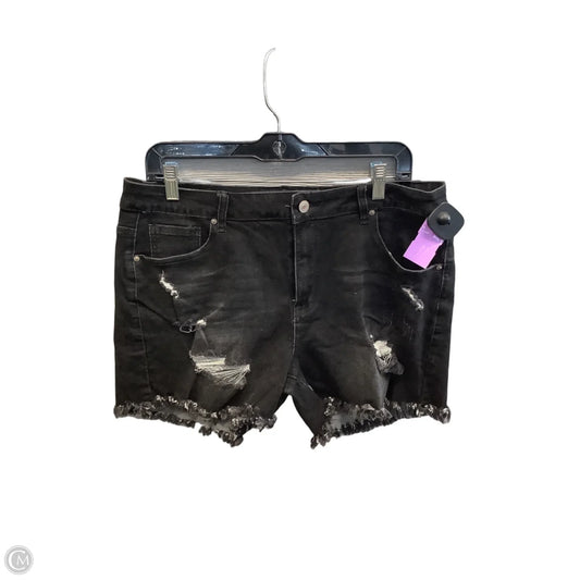 Shorts By Clothes Mentor In Black Denim, Size: 14