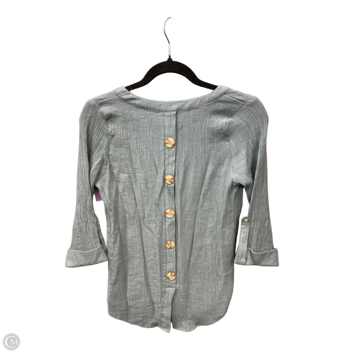 Tunic 3/4 Sleeve By E&m In Blue, Size: S