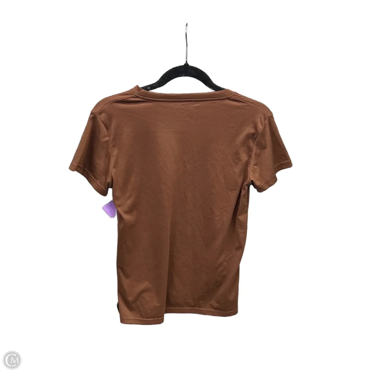 Top Short Sleeve By Shein In Brown, Size: S