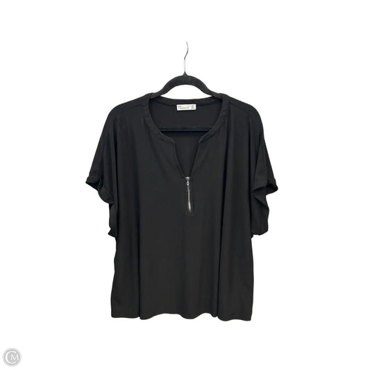 Top Short Sleeve By 89th And Madison In Black, Size: 3x