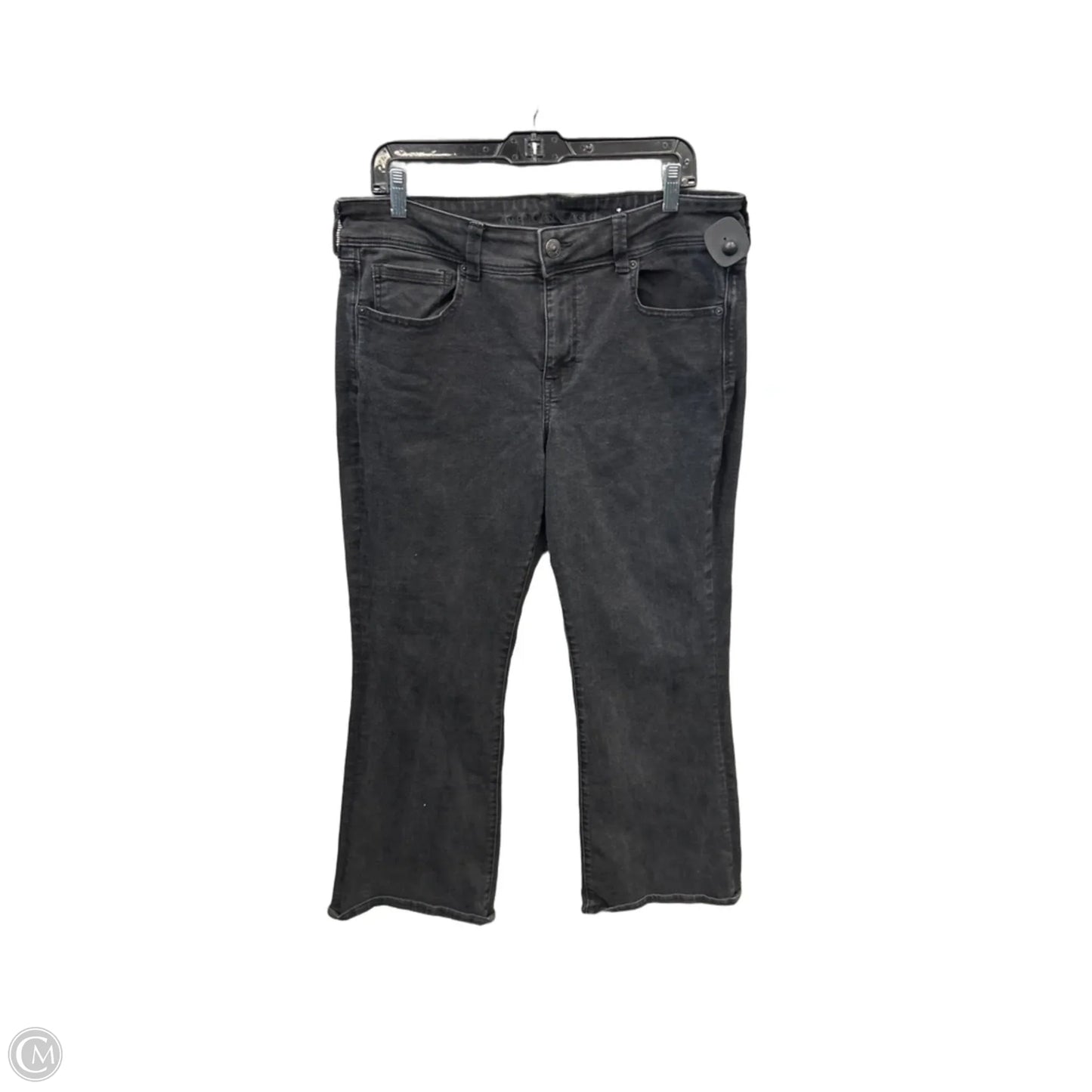 Jeans Boot Cut By American Eagle In Black Denim, Size: 16