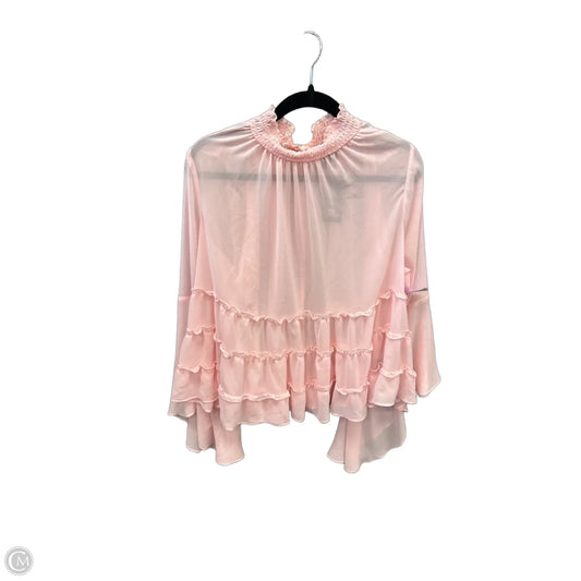 Blouse Long Sleeve By Torrid In Pink, Size: L