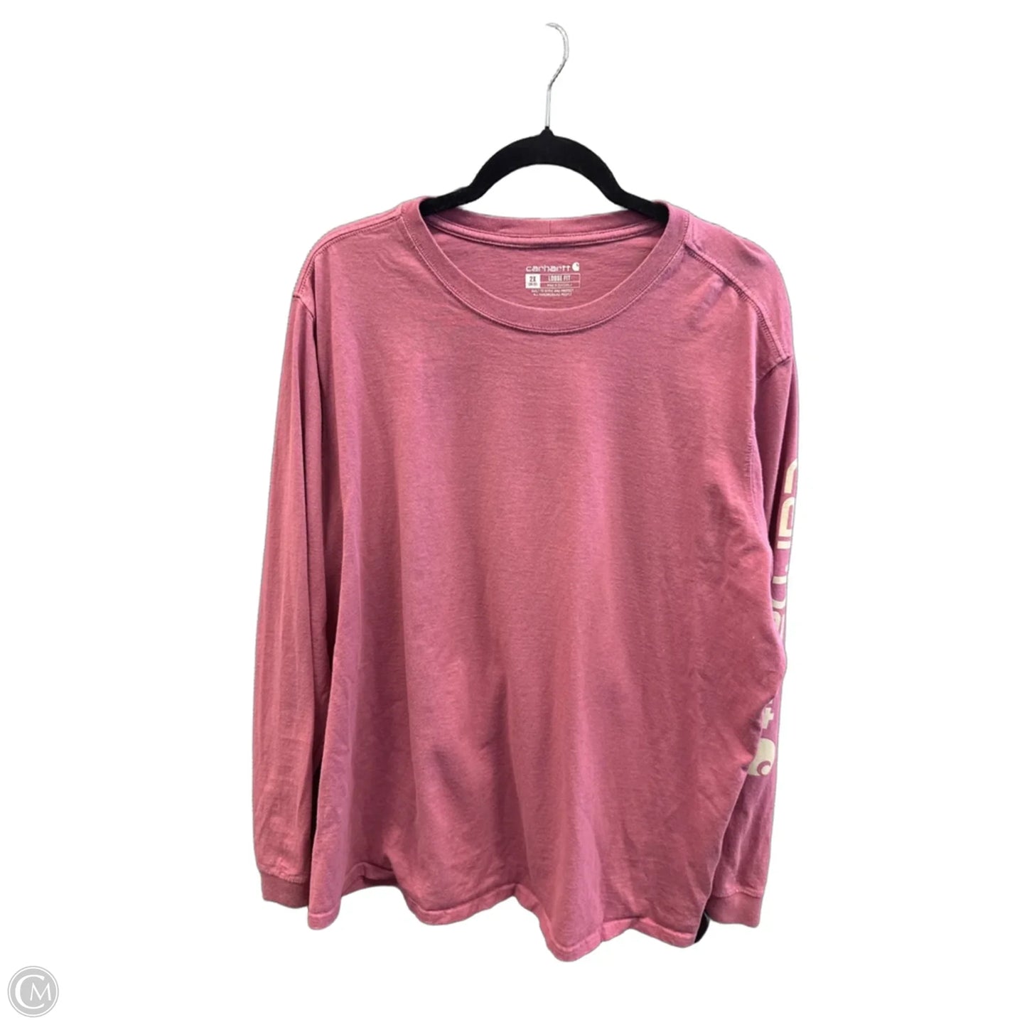 Top Long Sleeve Basic By Carhartt In Pink, Size: 2x
