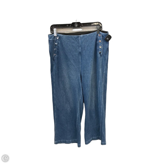 Jeans Wide Leg By Lysse In Blue Denim, Size: 14