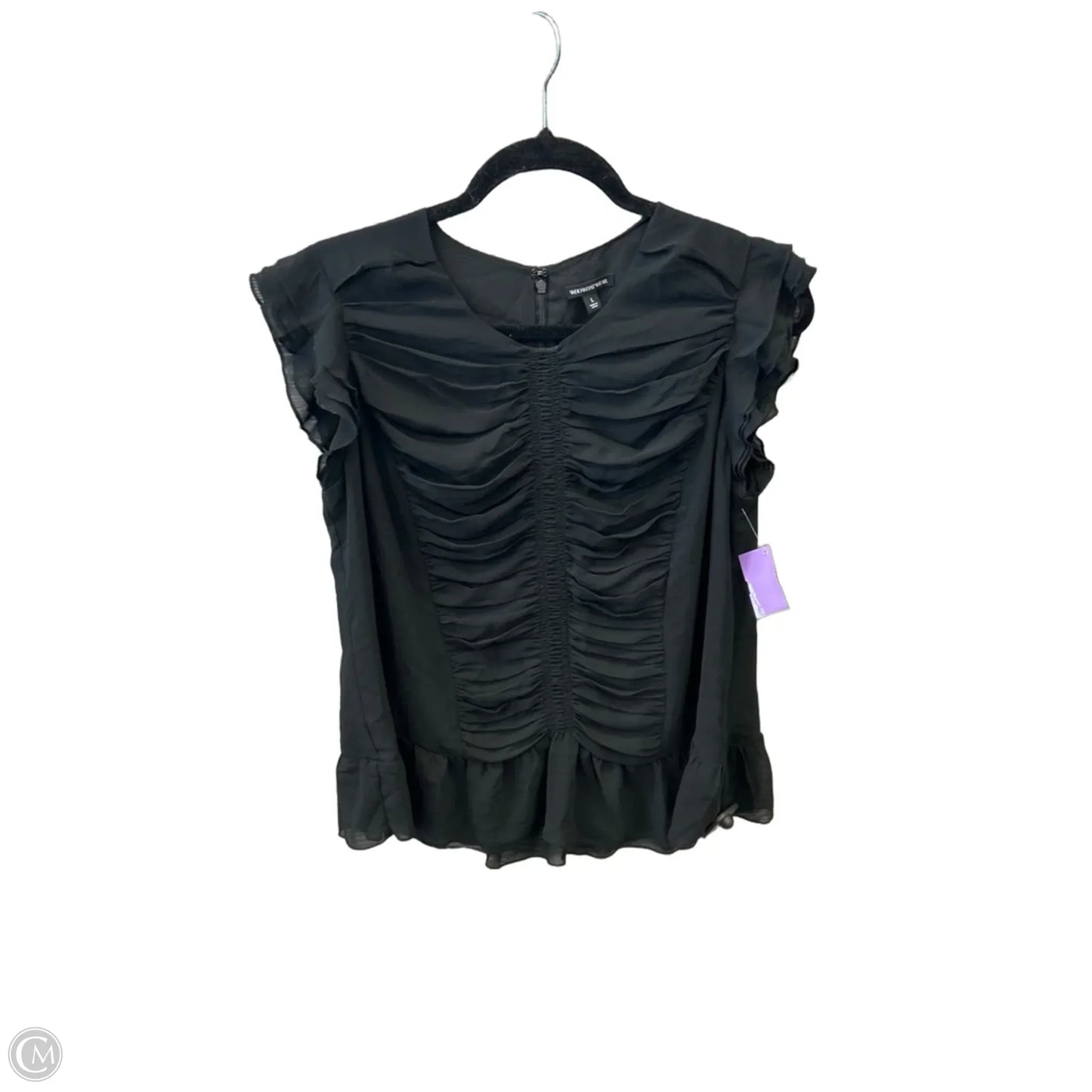 Blouse Sleeveless By Who What Wear In Black, Size: L