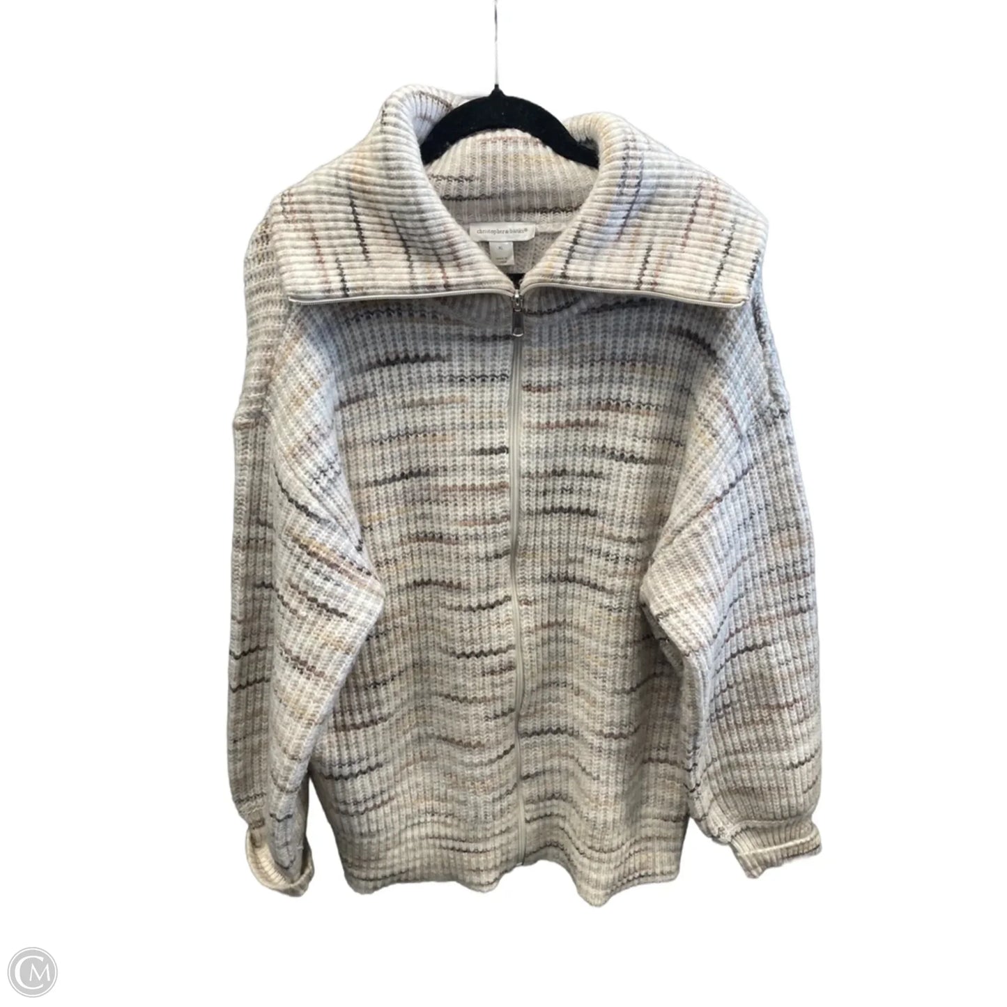 Sweatshirt Collar By Christopher And Banks In Cream, Size: Xl