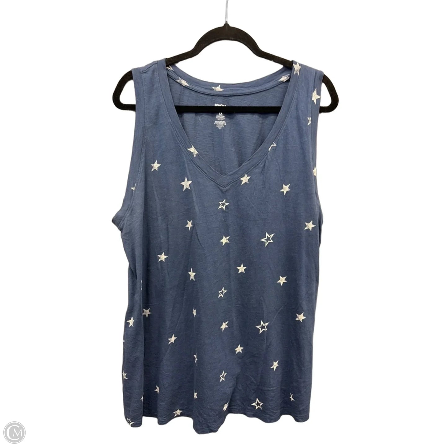 Top Sleeveless By Sonoma In Blue, Size: 1x