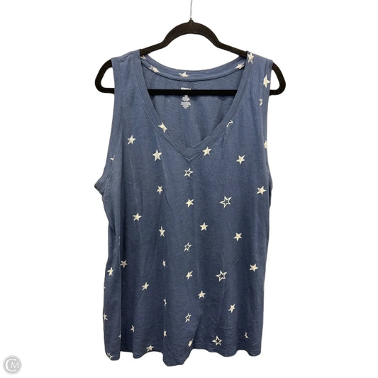 Top Sleeveless By Sonoma In Blue, Size: 1x