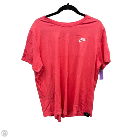 Top Short Sleeve By Nike Apparel In Pink, Size: Xxl