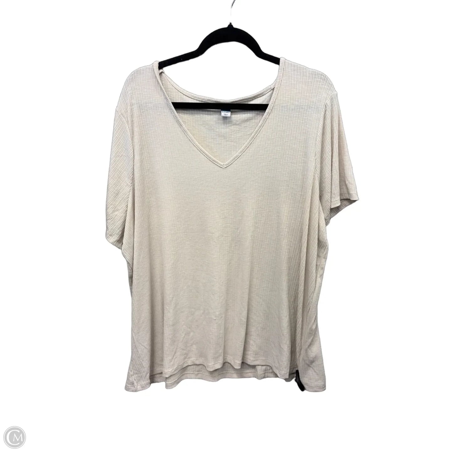 Top Short Sleeve Basic By Old Navy In Cream, Size: Xxl