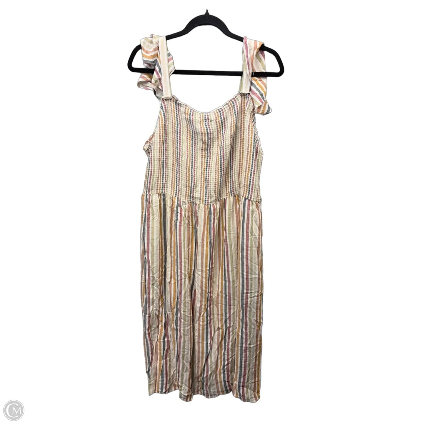 Dress Casual Midi By Sonoma In Striped Pattern, Size: 1x