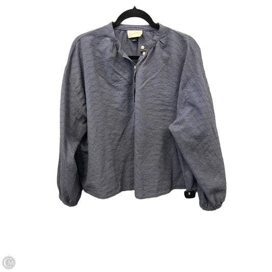 Top Long Sleeve By Universal Thread In Blue, Size: M