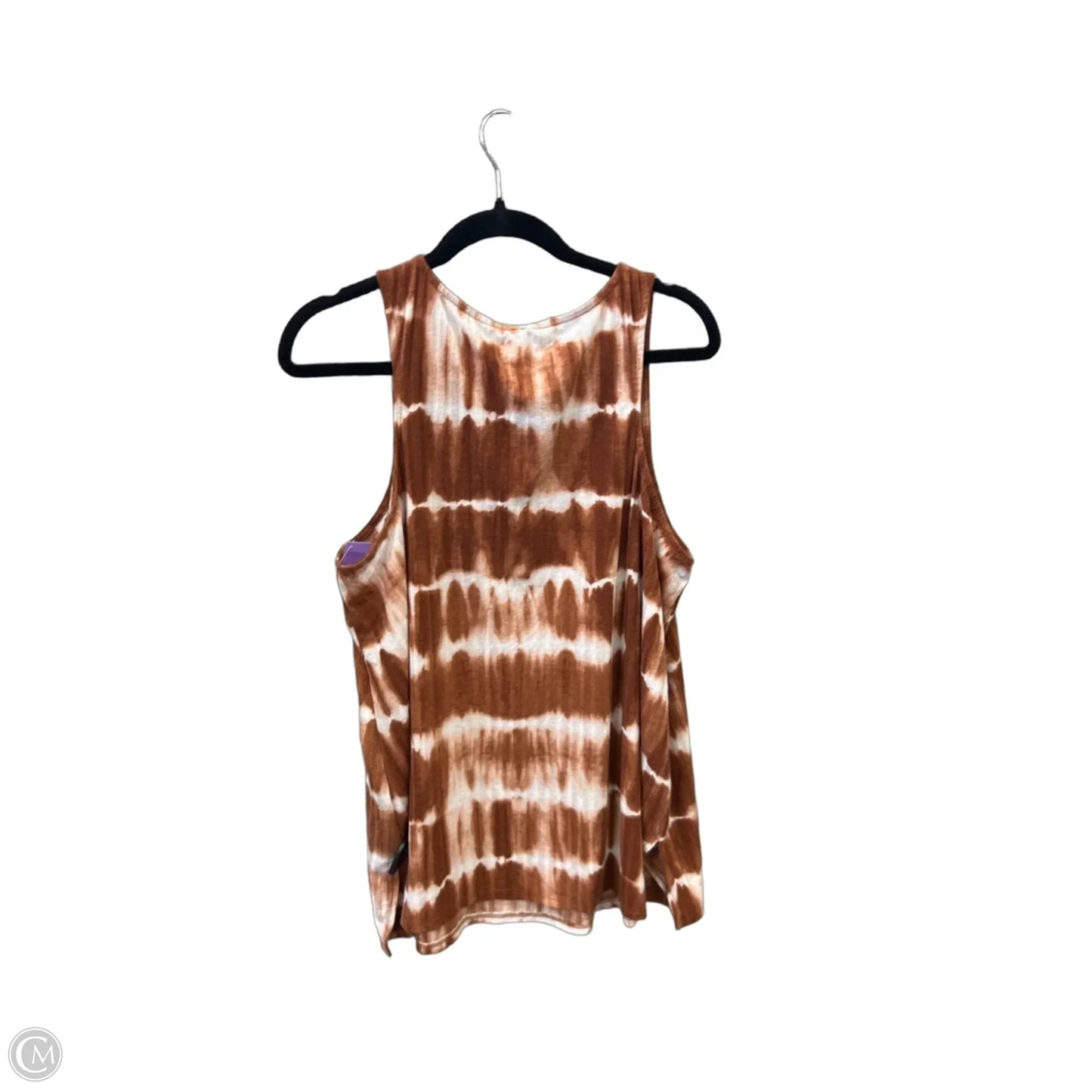 Top Sleeveless By Emerald In Brown, Size: 1x