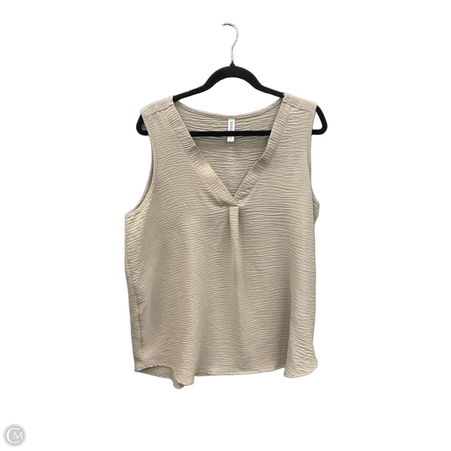 Top Sleeveless Basic By Zenana In Brown, Size: 2x