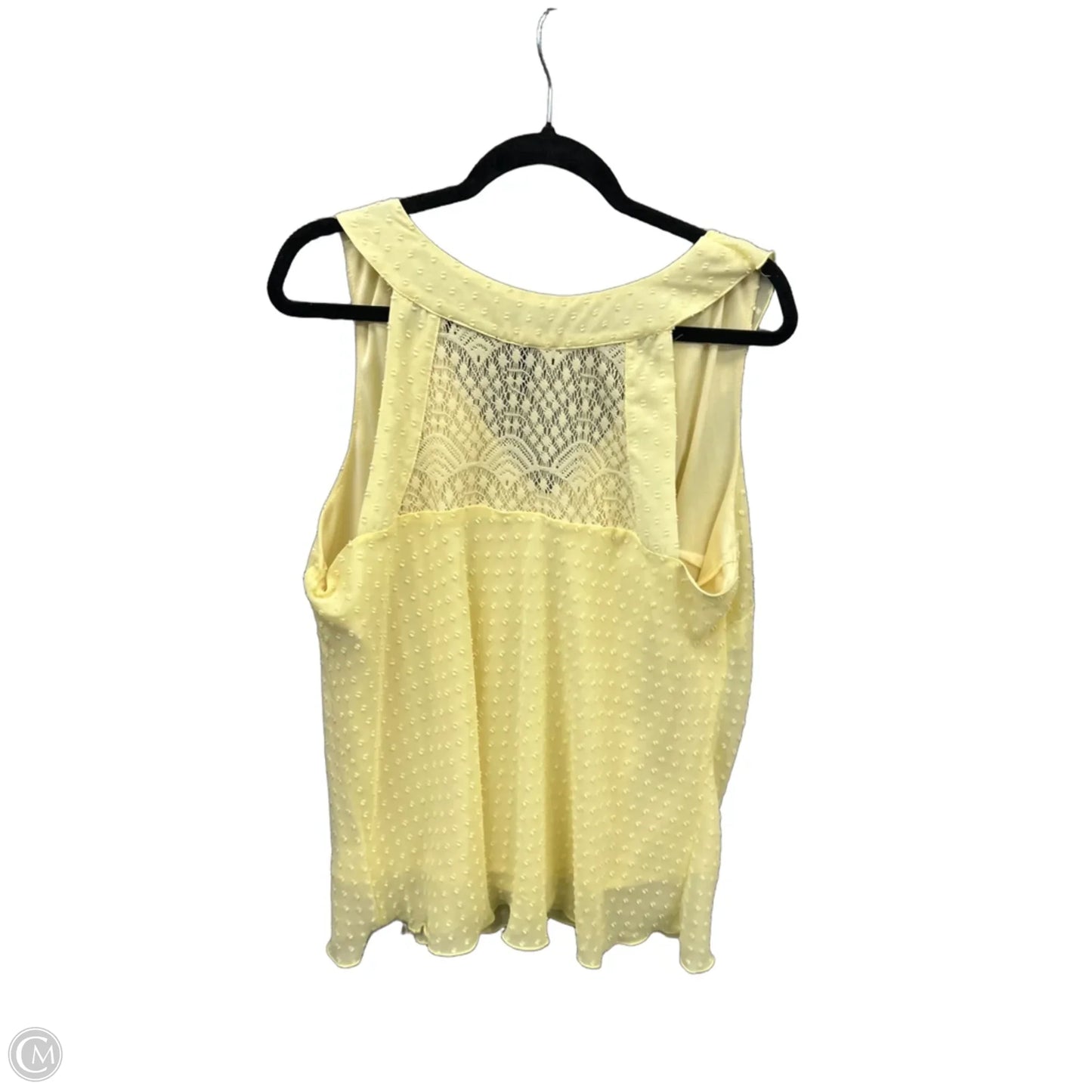 Top Sleeveless By Clothes Mentor In Yellow, Size: 2x