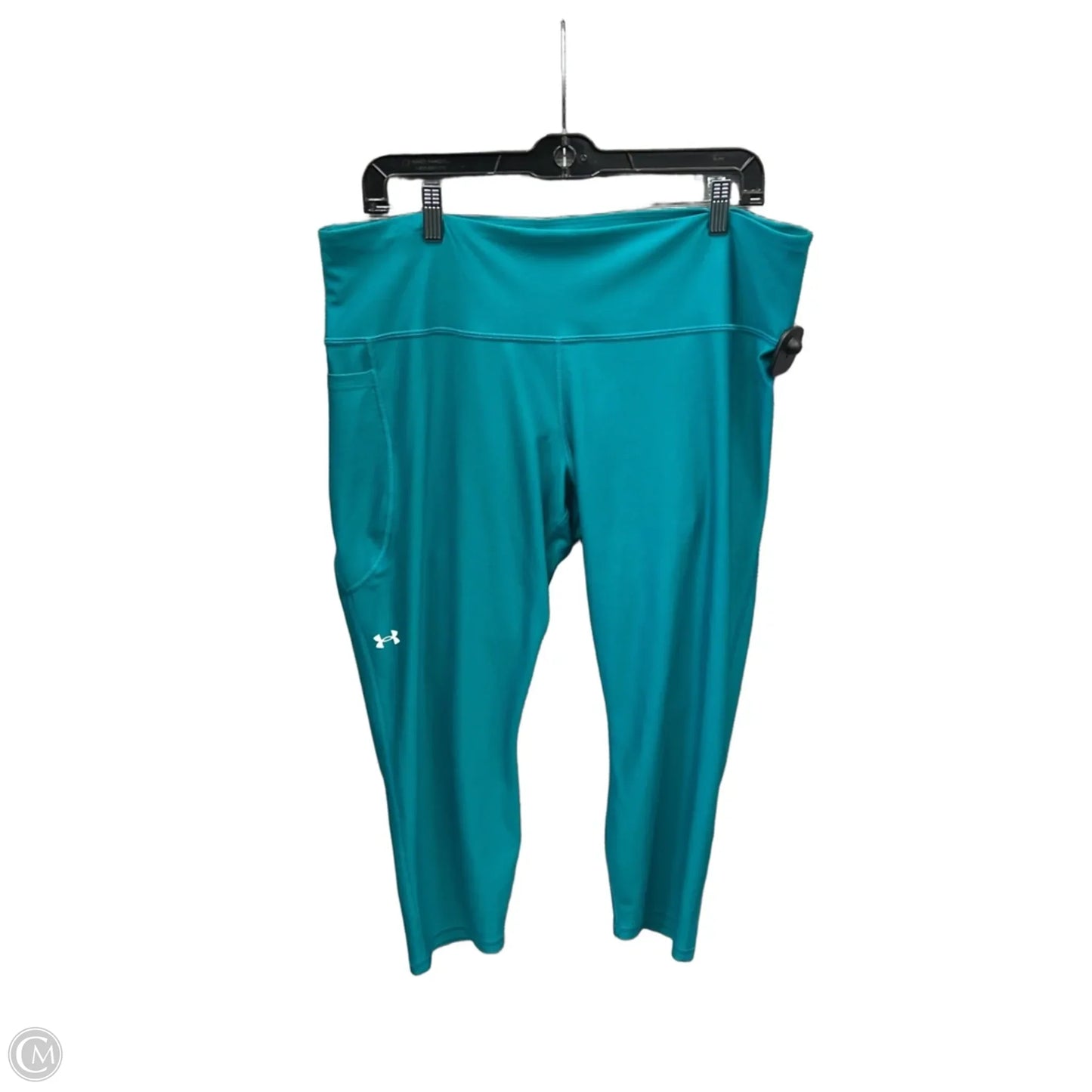 Athletic Leggings Capris By Under Armour In Green, Size: Xxl