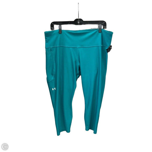 Athletic Leggings Capris By Under Armour In Green, Size: Xxl