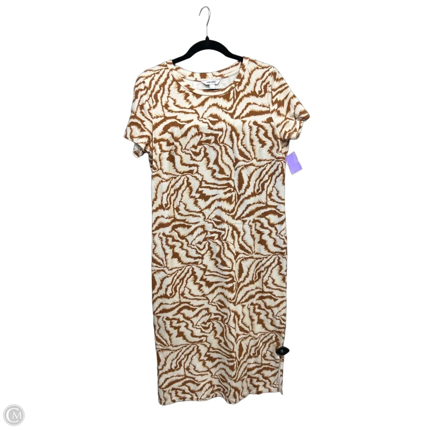 Dress Casual Midi By Nine West In Tan, Size: M