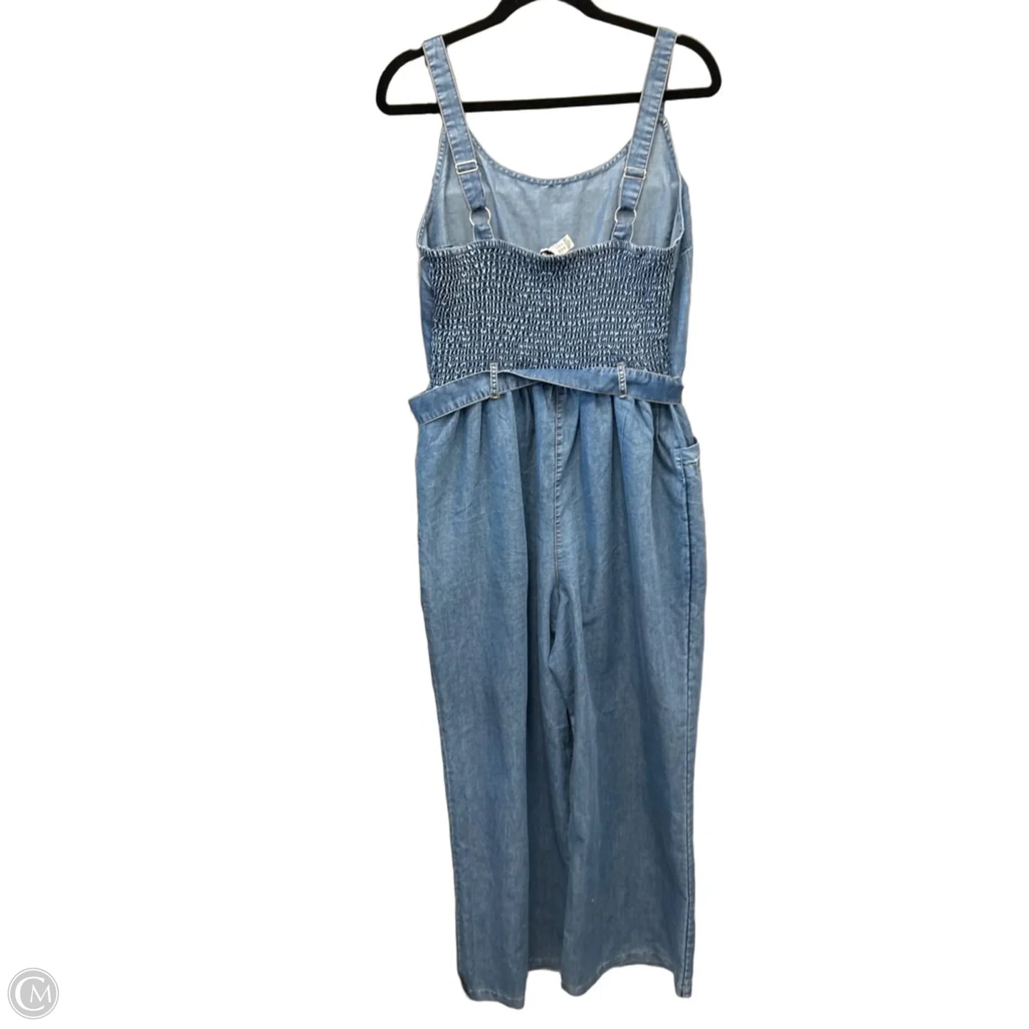 Jumpsuit By Charlotte Russe In Blue Denim, Size: L