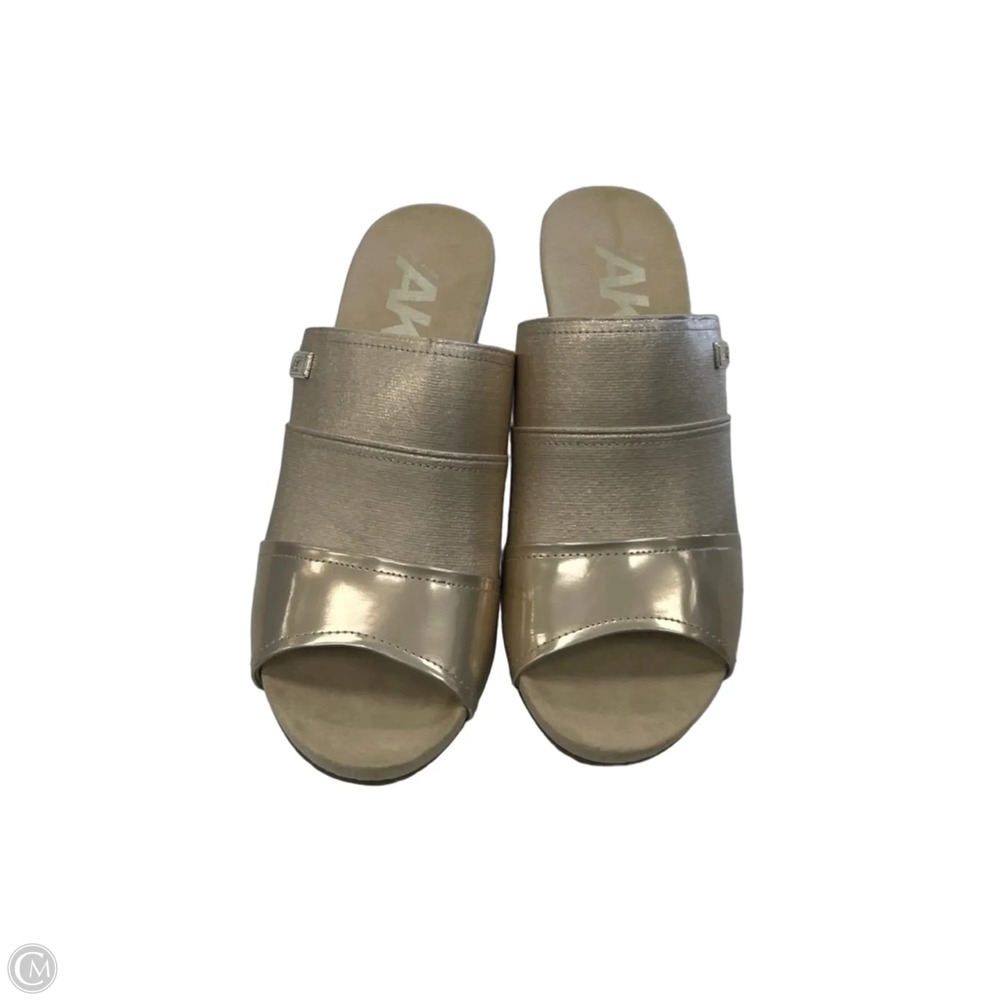 Sandals Heels Wedge By Anne Klein In Gold, Size: 10