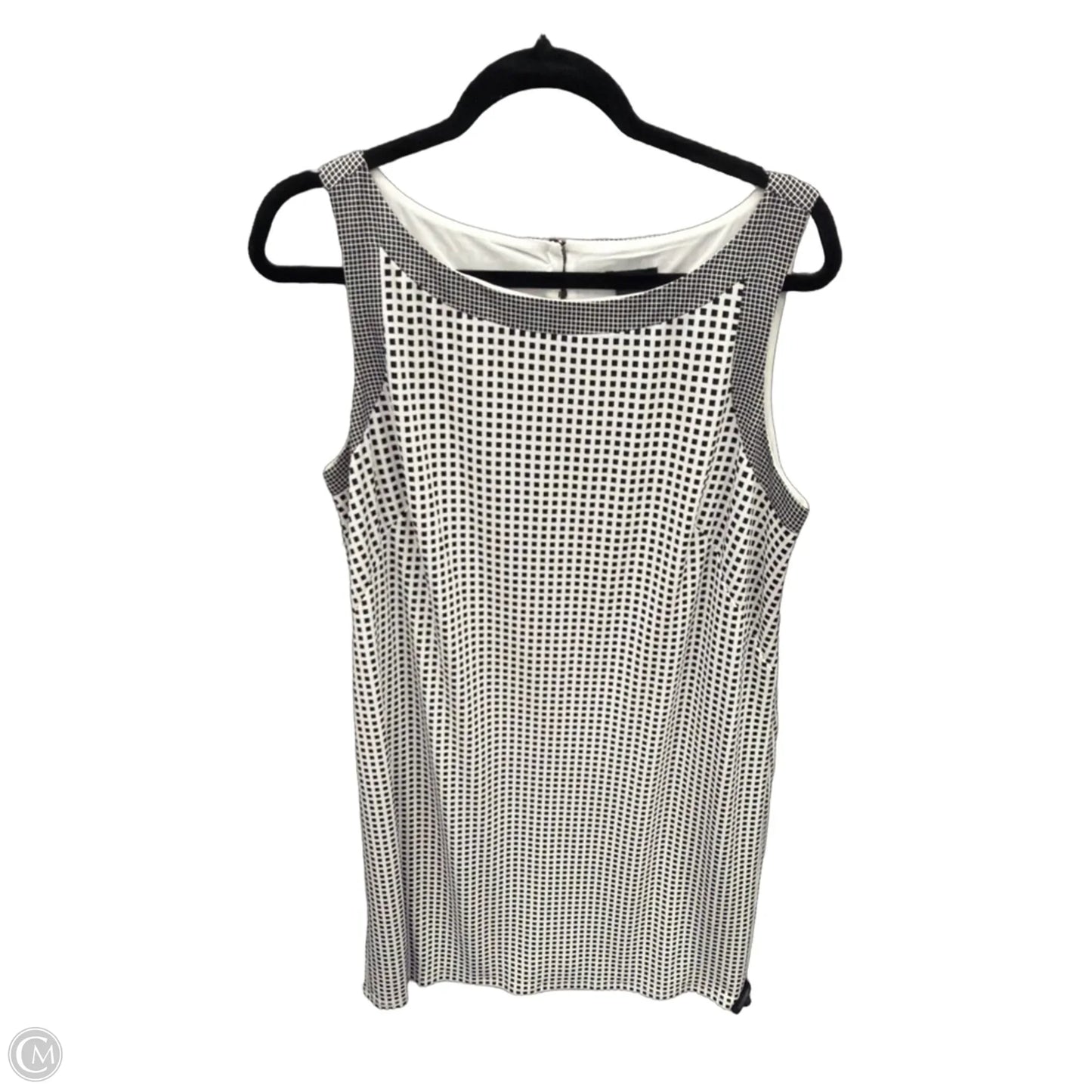 Dress Casual Midi By Ann Taylor In Black & White, Size: L