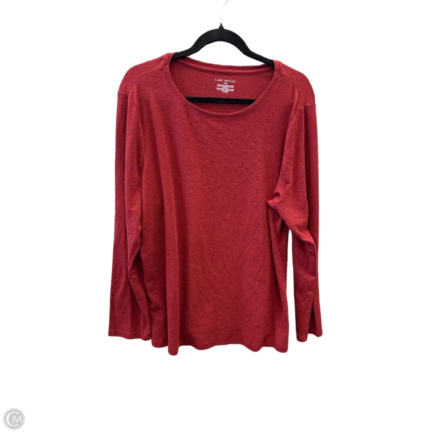 Top Long Sleeve Basic By Lane Bryant In Red, Size: 1x