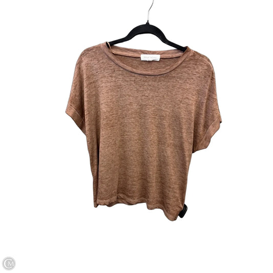 Top Short Sleeve By Pink Rose In Brown, Size: M