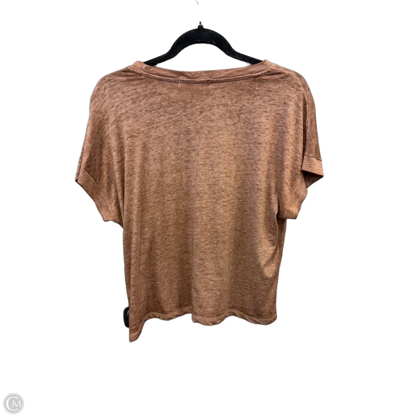 Top Short Sleeve By Pink Rose In Brown, Size: M