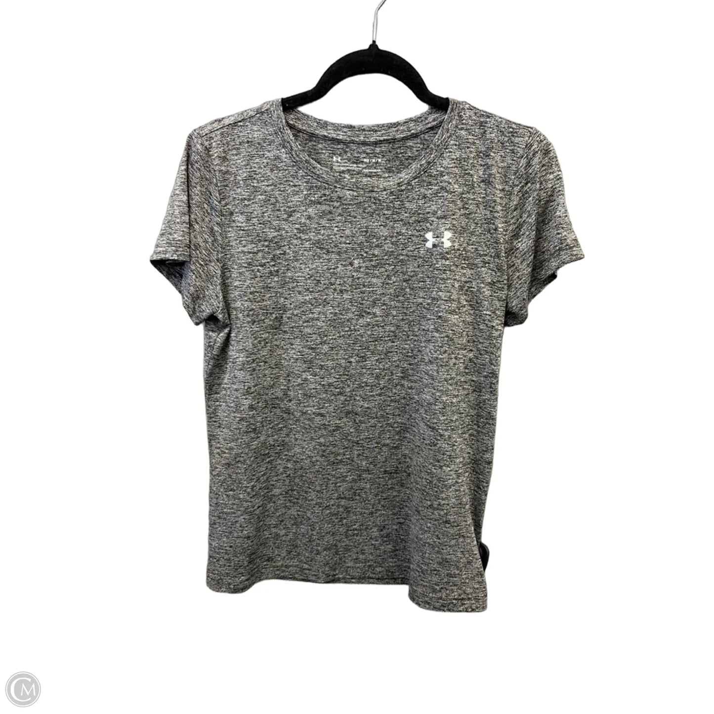 Athletic Top Short Sleeve By Under Armour In Grey, Size: M