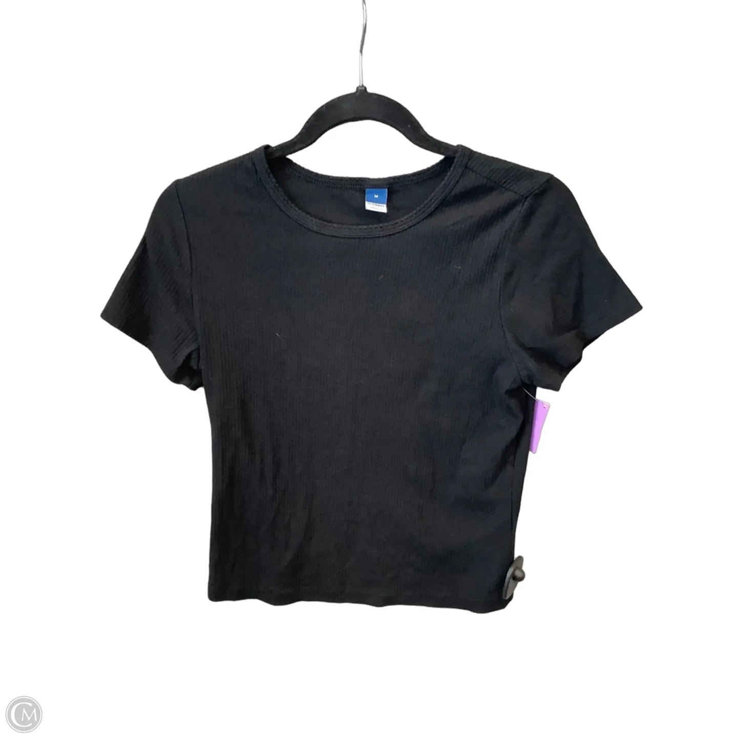 Top Short Sleeve Basic By Old Navy In Black, Size: M