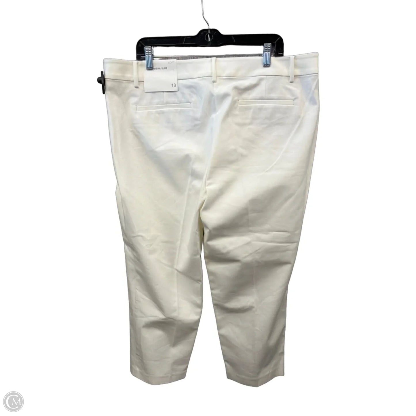 Pants Cropped By Loft In White, Size: 18
