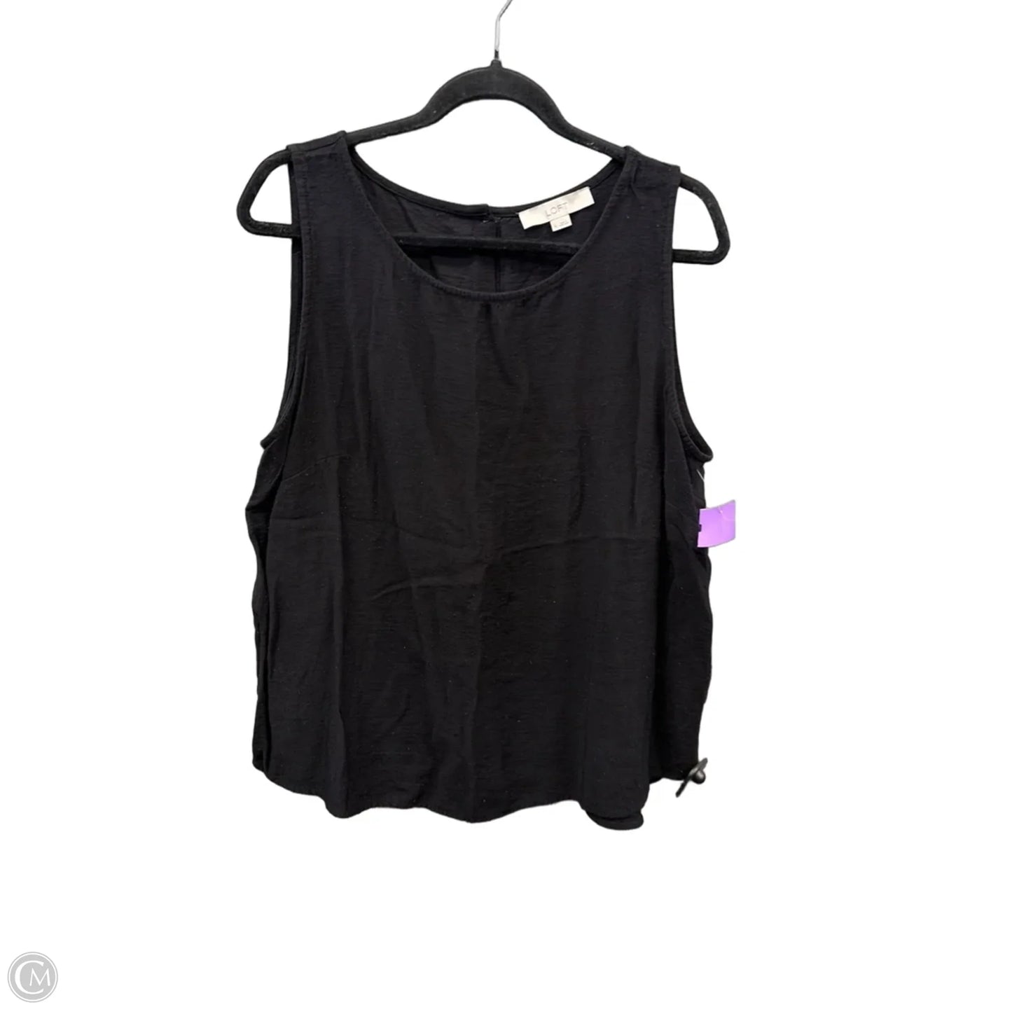 Tunic Sleeveless By Loft In Black, Size: Xl