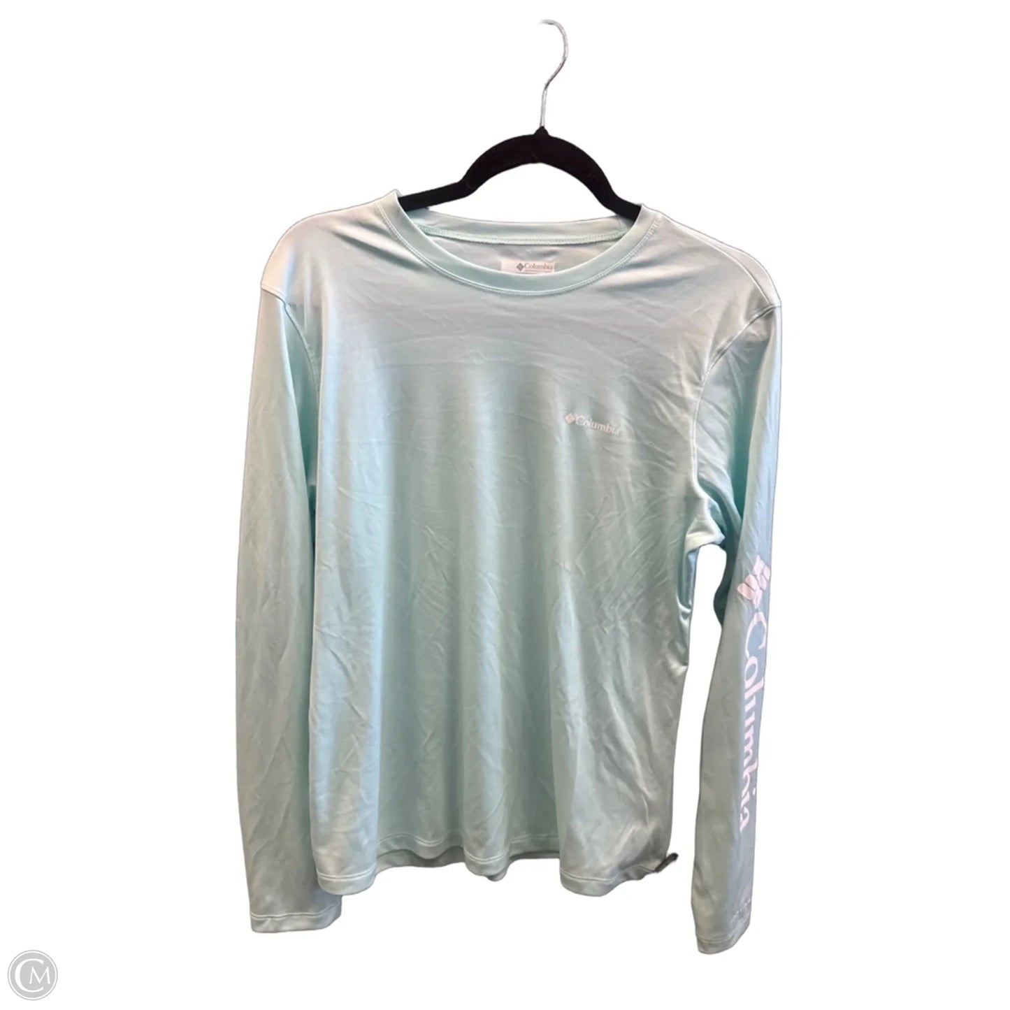Athletic Top Long Sleeve Crewneck By Columbia In Blue, Size: L
