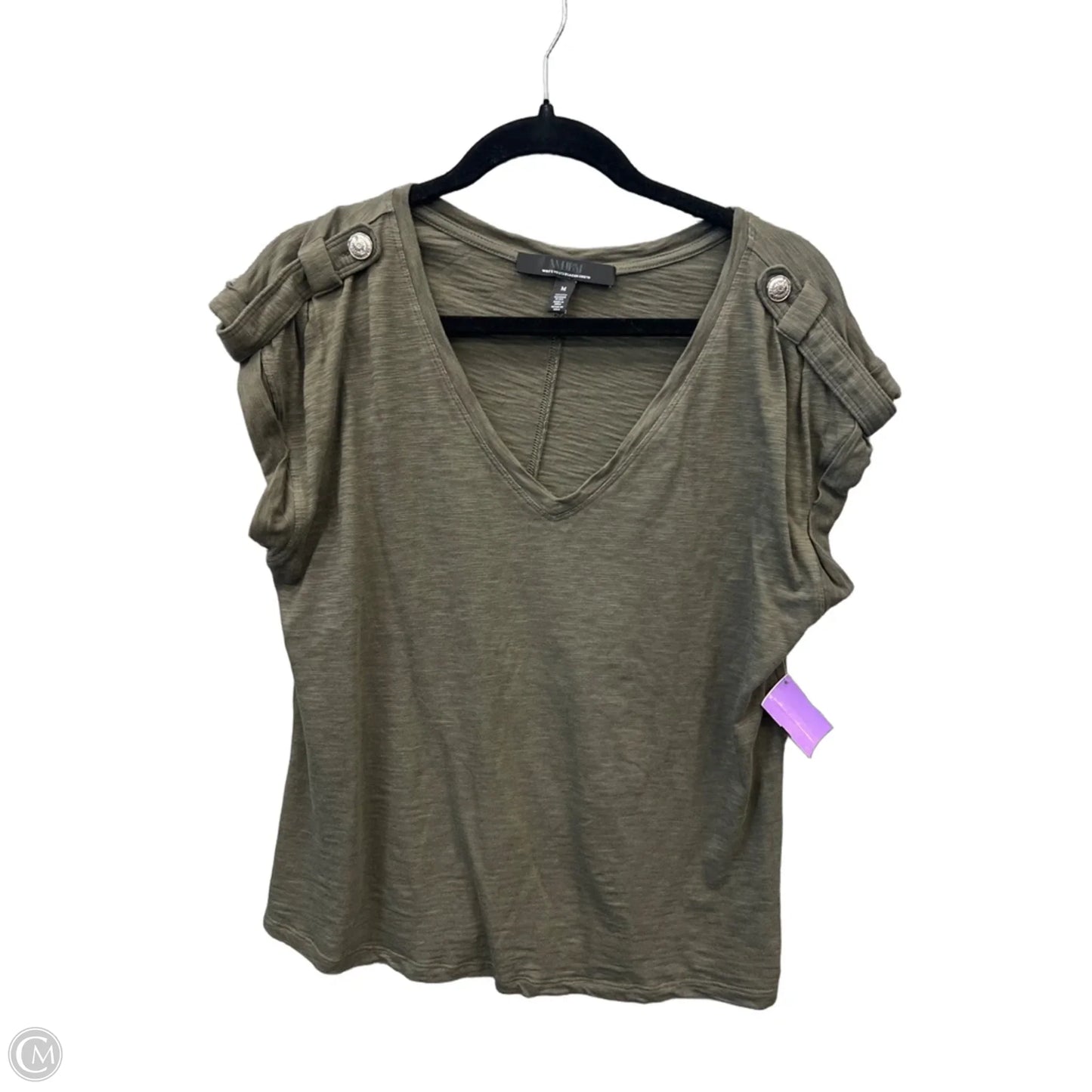 Top Short Sleeve By White House Black Market In Green, Size: M