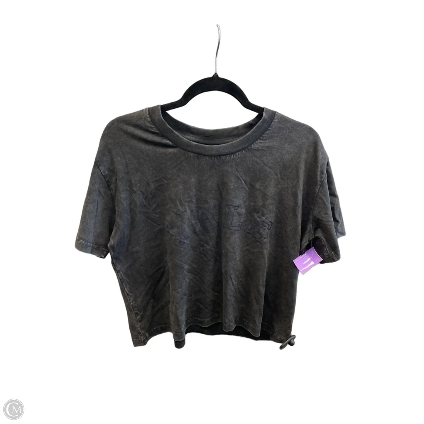 Top Short Sleeve By Chicka-d In Grey, Size: L