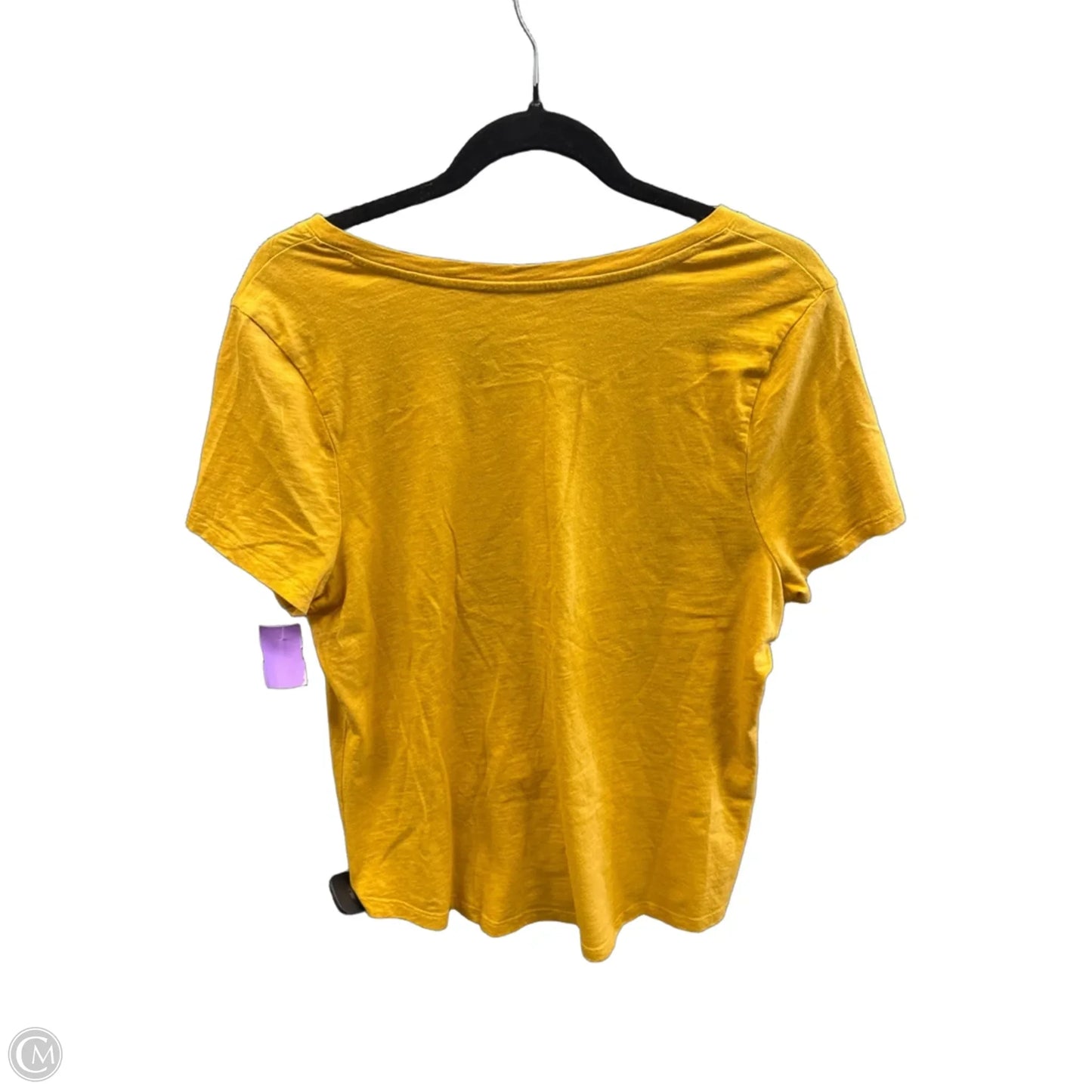 Top Short Sleeve Basic By Falls Creek In Yellow, Size: Xl
