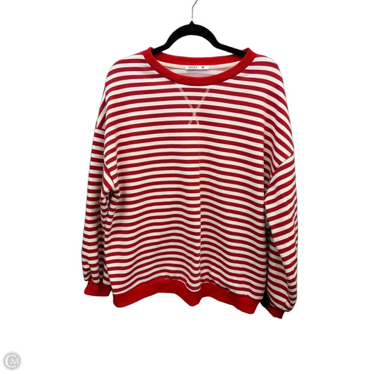 Sweatshirt Crewneck By Clothes Mentor In Striped Pattern, Size: M