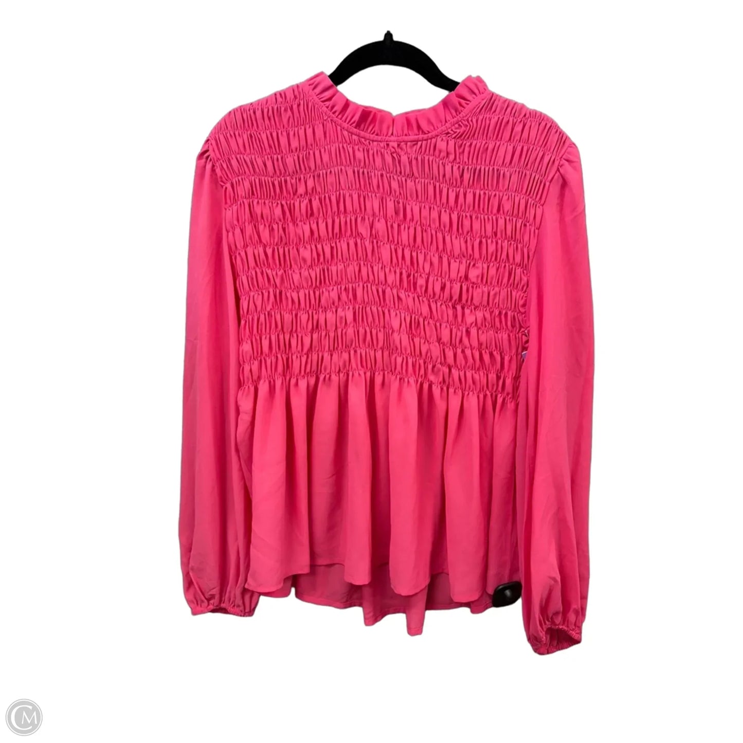 Blouse Long Sleeve By Jodifl In Pink, Size: M