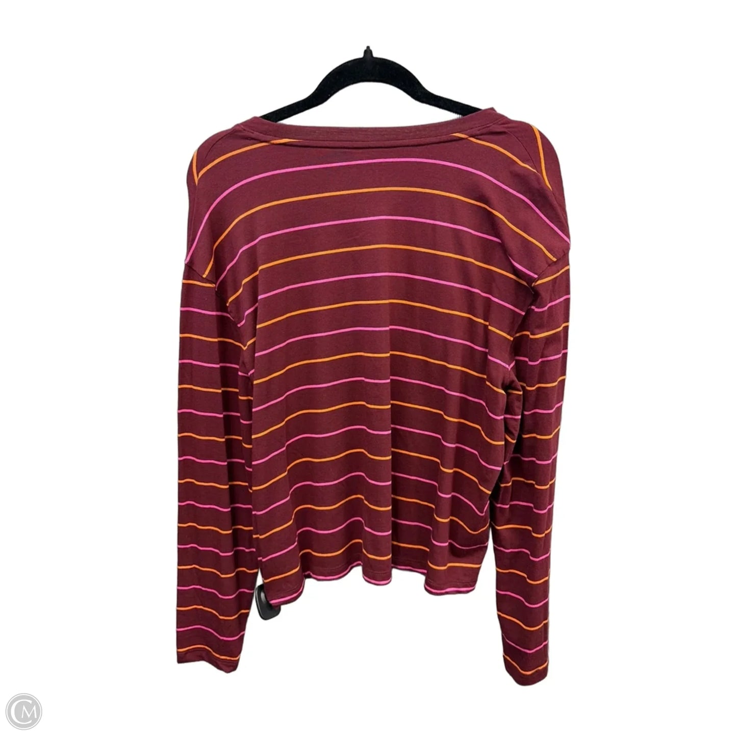 Top Long Sleeve By A New Day In Striped Pattern, Size: L
