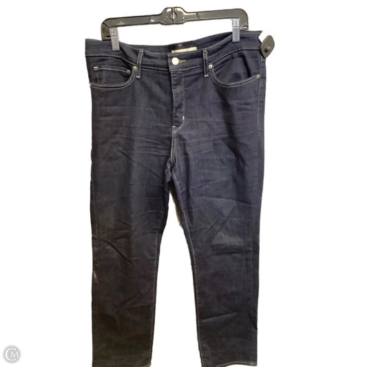 Jeans Straight By Levis In Blue Denim, Size: 16