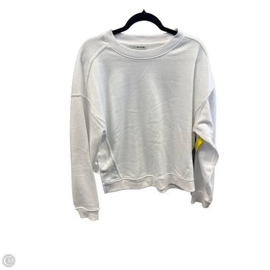 Sweatshirt Crewneck By Clothes Mentor In White, Size: L