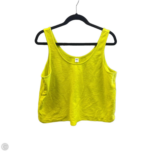 Top Sleeveless Basic By Old Navy In Yellow, Size: M