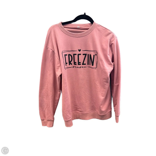Sweatshirt Crewneck By Clothes Mentor In Pink, Size: Xl