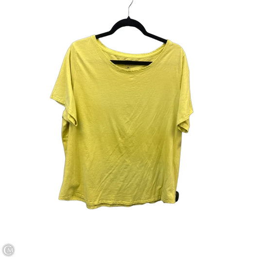 Top Short Sleeve Basic By Sonoma In Yellow, Size: 1x